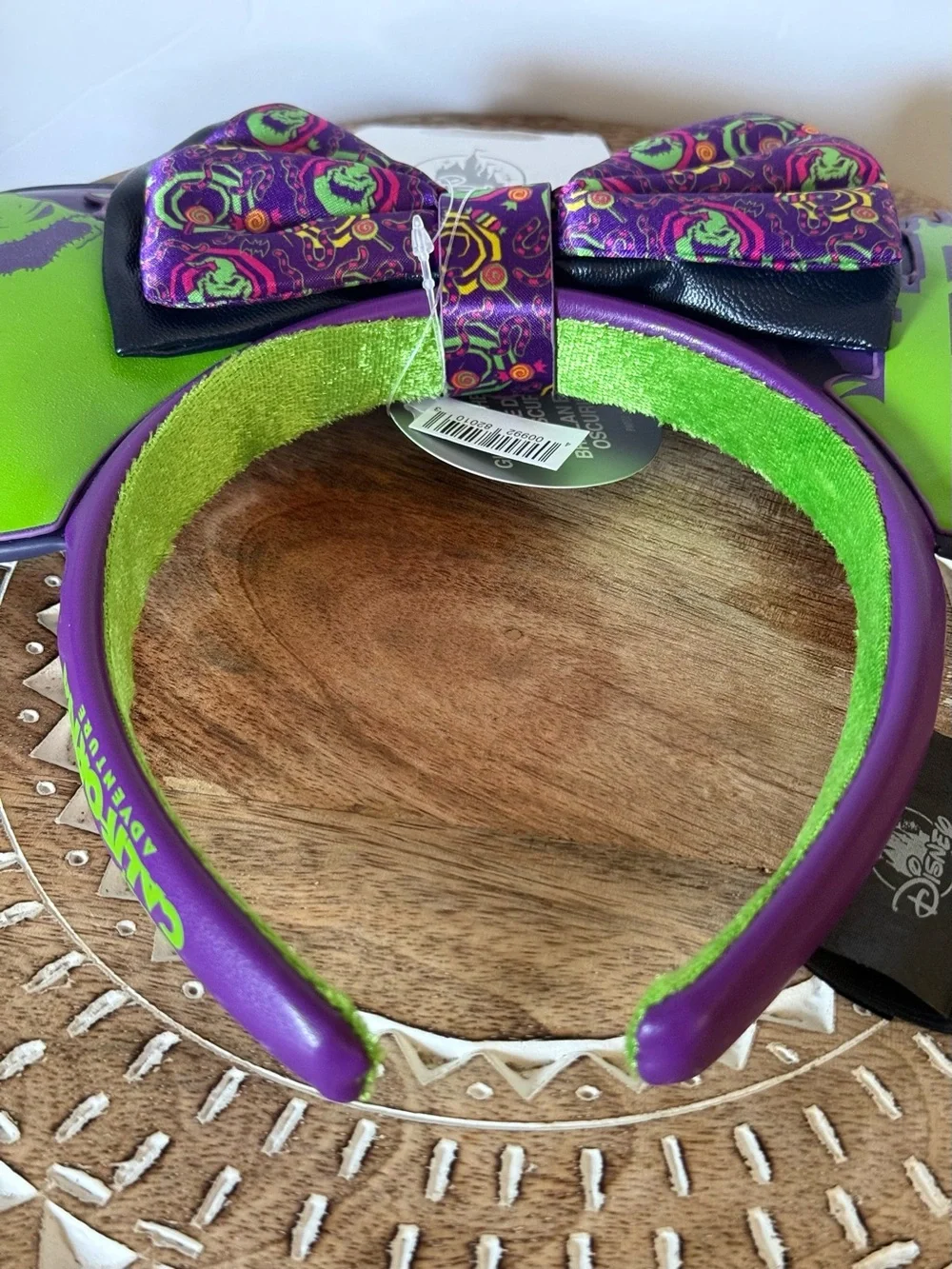 Disney Oogie Boogie Bash 2025 Glow Minnie Ears Removable Bow New